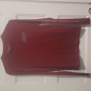 Aeropostale Mens Small Maroon Long Sleeve Tshirt